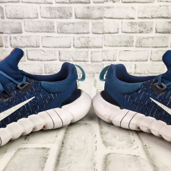 Nike Free RN 5.0 Men's Size 12 Blue White Athletic Running Gym Training Sneakers - Picture 4 of 10